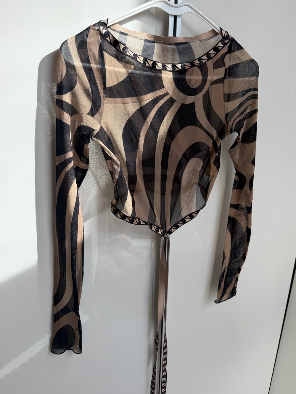Pucci Sheer Swirl Print Top - Picture 2 of 6